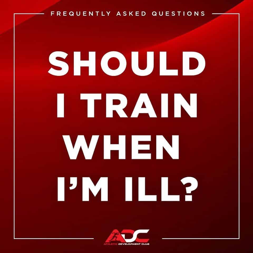 should i train when i am ill image