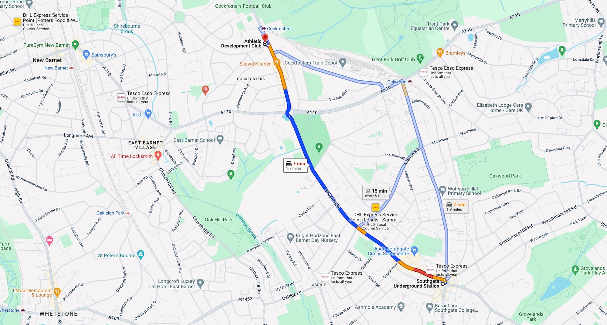 Personal Trainers Near Southgate In Enfield Greater London Map Directions